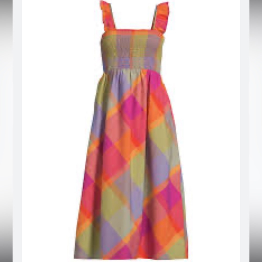 New w/o tags Time and Tru Smocked Midi Dress - Picture 2 of 10